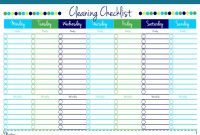 Cleaning Checklist Free Printable for Blank Cleaning Schedule Template