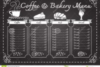 Coffee And Bakery Menu On Chalkboard Template  Download From Over throughout Free Bakery Menu Templates Download