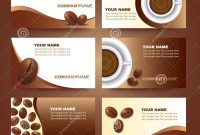 Coffee Business Card Template Vector Set Design Stock Vector with Coffee Business Card Template Free