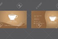 Coffee Shop Cafe Business Card Template Royalty Free Cliparts intended for Coffee Business Card Template Free
