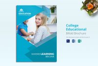 College Educational Brochure Template with Brochure Design Templates For Education
