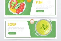 Colorful Horizontal Food Banner Template Stock Vector  Illustration within Food Banner Template