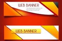 Colorful Web Banners Vector Design Template Psd Free regarding Free Website Banner Templates Download