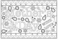 Colouring Mothers Day Card Free Printable Template for Mothers Day Card Templates
