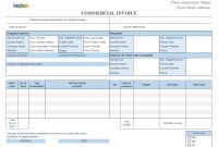 Commercial Invoice  Fedex Style Landscape throughout Proforma Invoice Template Fedex