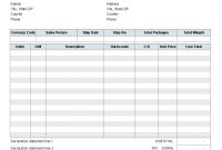 Commercial Invoice Template  Invoice Manager For Excel within Customs Commercial Invoice Template