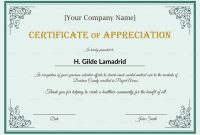 Company Employee Appreciation Certificate Design Template In Psd Word intended for In Appreciation Certificate Templates