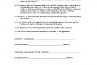 Composer Agreement  Templates Hunter throughout Songwriter Agreement Template