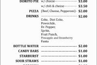 Concession Stand Price List Template  Namabayi with regard to Concession Stand Menu Template