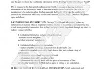 Confidentiality Agreement Template  Free Sample Confidentiality intended for Legal Undertaking Template