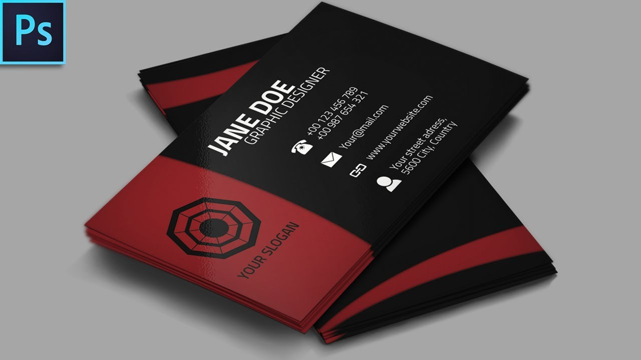 Cool Creative Business Card  Psd  Photoshop Tutorial  Youtube throughout Create Business Card Template Photoshop