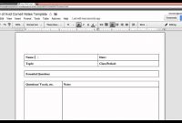 Cornell Notes Template Onenote – Gotemplates with regard to Cornell Note Template Word