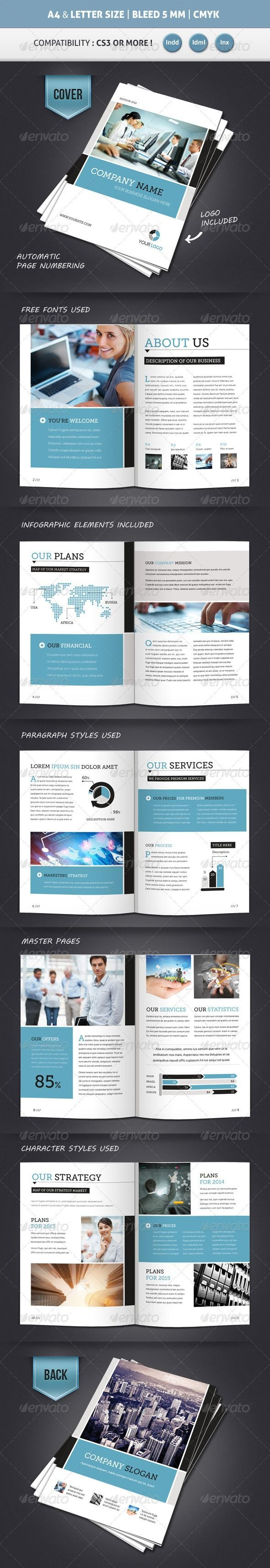Corporate Brochure Template A  Letter  Pages  Graphicriver Item regarding 12 Page Brochure Template