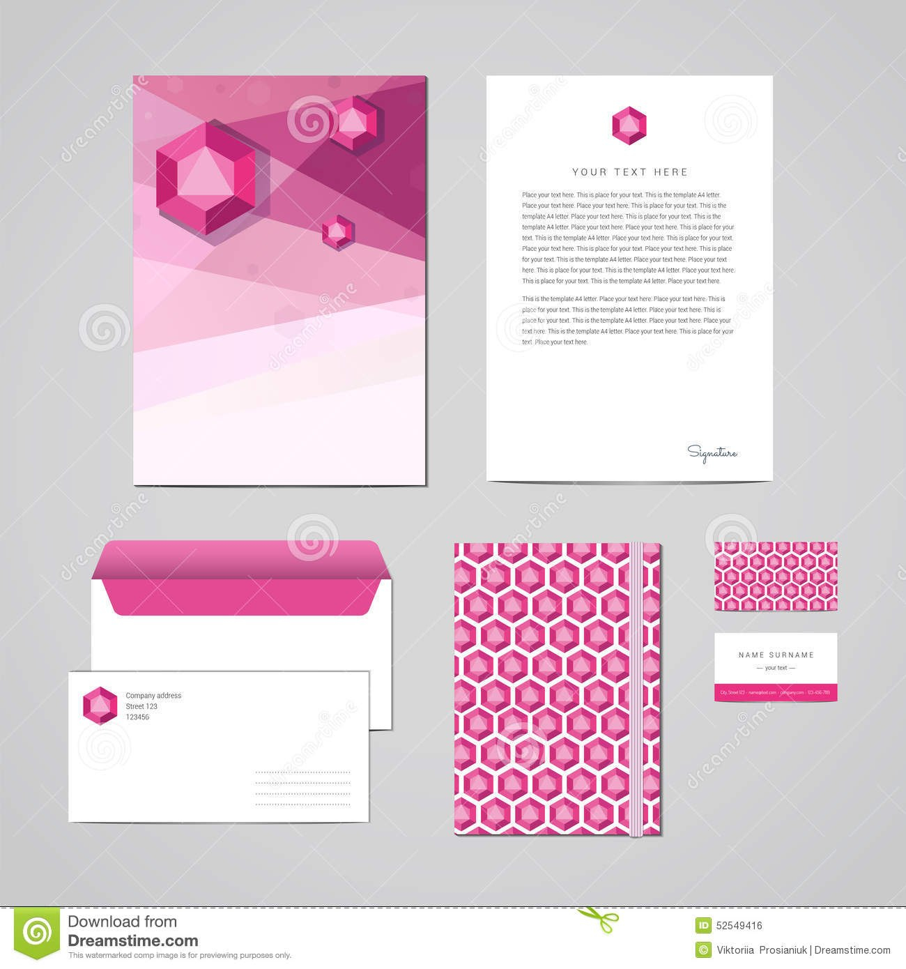 Corporate Identity Design Template Documentation For Business in Business Card Letterhead Envelope Template