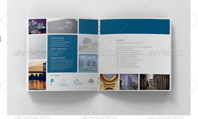 Corporate Square  Page Brochure  Design Layout  Brochure Design regarding 12 Page Brochure Template