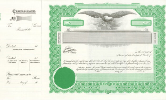 Corporate Stock Certificates Template Free Filename – Guatemalago in Corporate Share Certificate Template