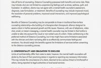 Counseling Consent Forms – Free Sample Example Format Download with regard to Therapy Confidentiality Agreement Template