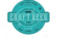 Craft Beer Label Template In Vintage Style Stock Vector in Craft Label Templates