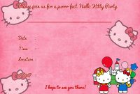 Create Amazing Birthday Invitation Card Template Hello Kitty in Hello Kitty Birthday Card Template Free