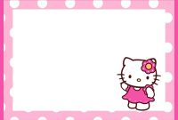 Create Amazing Birthday Invitation Template Hello Kitty Creative with regard to Hello Kitty Birthday Card Template Free