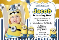 Create Own Minion Birthday Invitations Modern Templates  Rhett's within Minion Card Template