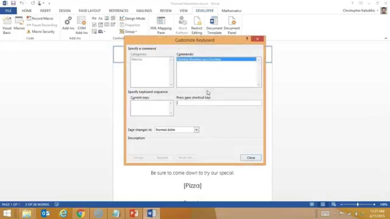 Creating A Macro Enabled Template In Word inside Word Macro Enabled Template