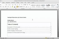 Creating A Table Of Contents In A Word Document  Part   Youtube throughout Contents Page Word Template