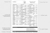 Creating Professional Call Sheets  Filmup Blog within Film Call Sheet Template Word