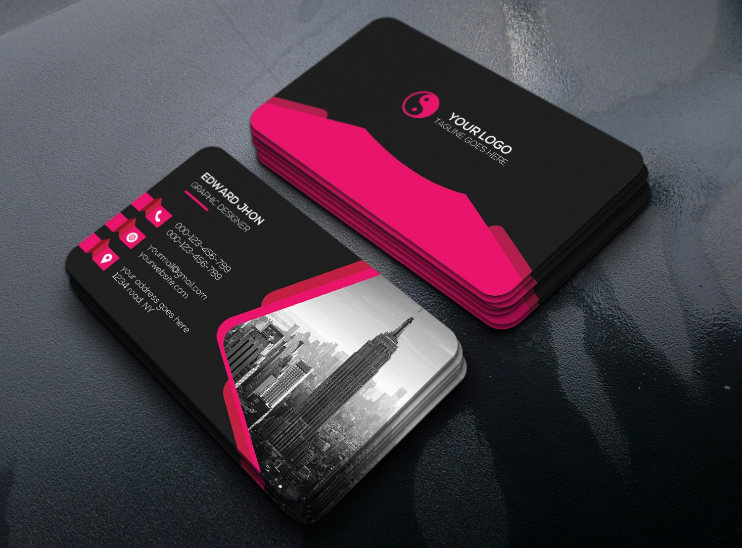 Creative Business Card Free Psd Template  Download Psd within Visiting Card Psd Template