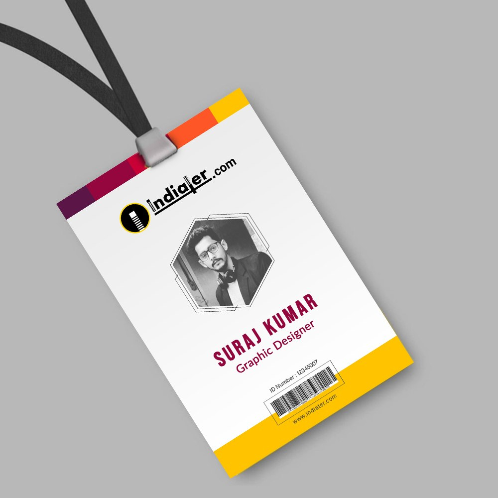 Creative Corporate Official Id Card Template Psd Free  Indiater throughout Photographer Id Card Template