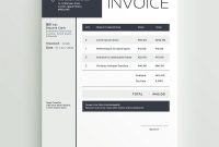 Creative Invoice Template Design Royalty Free Vector Image throughout Cool Invoice Template Free