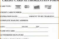 Credit Card Authorization Form Template  Template Business regarding Order Form With Credit Card Template