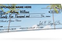 Custom Giant Checks For Donations Events  More  Signs pertaining to Customizable Blank Check Template