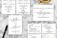 Customizable Wedding Invitation Template Printables Collection for Wedding Rsvp Menu Choice Template