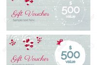 Cute Hand Drawn Christmas Gift Voucher Coupon Discount Gift in Merry Christmas Gift Certificate Templates