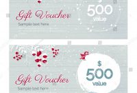 Cute Hand Drawn Christmas Gift Voucher Stock Vector Royalty Free inside Merry Christmas Gift Certificate Templates
