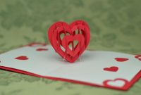 D Heart Pop Up Card Template  Creative Pop Up Cards pertaining to Pop Out Heart Card Template