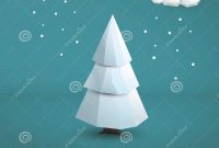 D Low Poly Christmas Tree Card Template Stock Illustration regarding 3D Christmas Tree Card Template