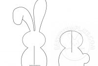 D Paper Easter Bunny Template  Easter Template within Easter Chick Card Template