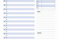 Daily Planner intended for Appointment Sheet Template Word