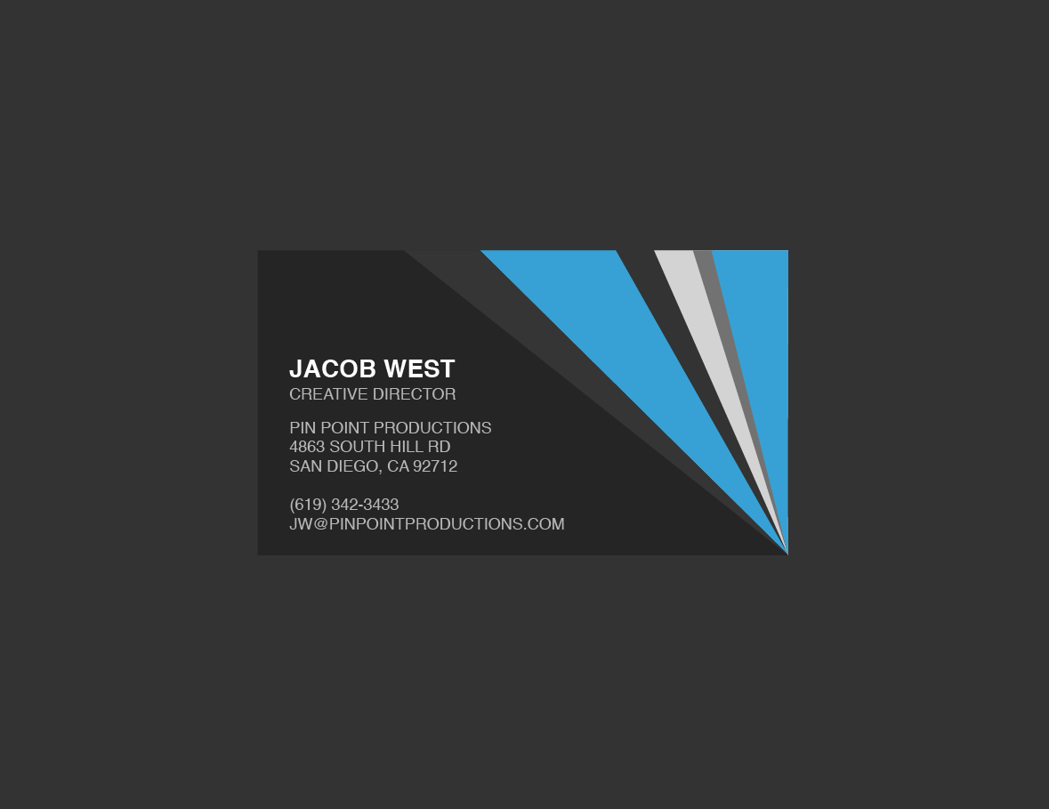 Dark Gray And Blue Generic Business Card Template  Trashedgraphics in Generic Business Card Template