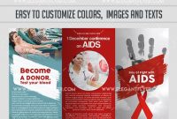 Day Of Fight With Aids Psd Brochure inside Hiv Aids Brochure Templates