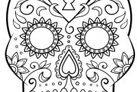 Day Of The Dead Sugar Skull Coloring Page  Free Printable Coloring intended for Blank Sugar Skull Template