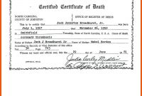 Death Certificate Template  Iwsp for Baby Death Certificate Template
