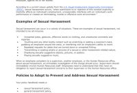 Definition Sexual Harassment with regard to Sexual Harassment Investigation Report Template