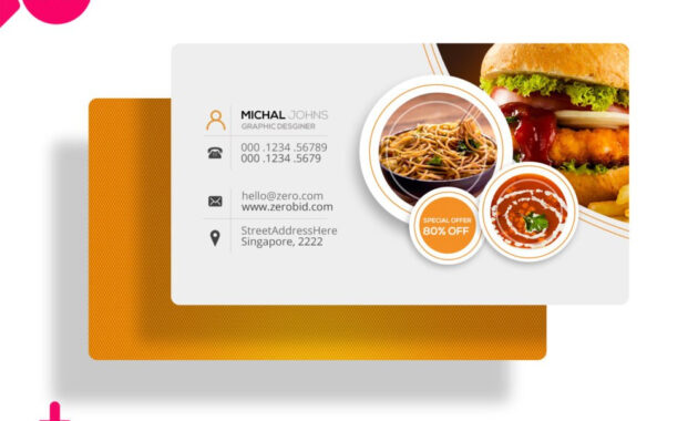 Delicate Restaurant Business Card Templates  Decolore for Food Business Cards Templates Free