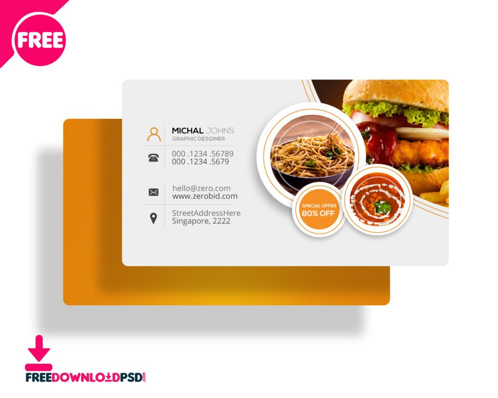Delicate Restaurant Business Card Templates  Decolore for Food Business Cards Templates Free