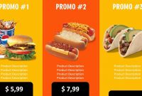 Digital Signage Powerpoint Template  Food And Restaurant  Digital Menu  Board within Digital Menu Board Templates