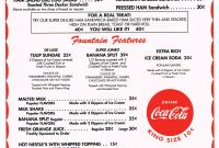 Diner Menu  's Style Diner Menu  's Diners  Diner Menu with 50S Diner Menu Template