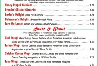Diner Menus From The 's And 's  Fort Huachuca  Restaurants in 50S Diner Menu Template
